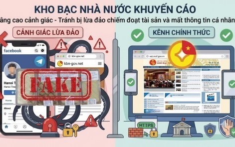 Cảnh giác với các trang mạng xã hội giả mạo Kho bạc Nhà nước