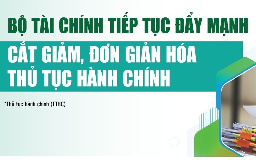 Infographics: Bộ Tài chính tiếp tục đẩy mạnh cắt giảm, đơn giản hóa thủ tục hành chính