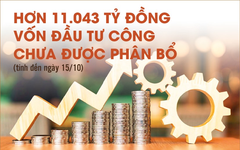 Infographics: Còn 11.043,2 tỷ đồng vốn đầu tư công chưa được phân bổ chi tiết