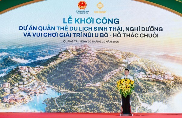 Quảng Trị: Khởi công quần thể du lịch sinh thái núi U Bò – hồ Thác Chuối với tổng vốn 16.234 tỷ đồng do Sun Group là chủ đầu tư Quảng Trị: Khởi công quần thể du lịch sinh thái núi U Bò – hồ Thác Chuối với tổng vốn 16.234 tỷ đồng do Sun Group là chủ đầu tư