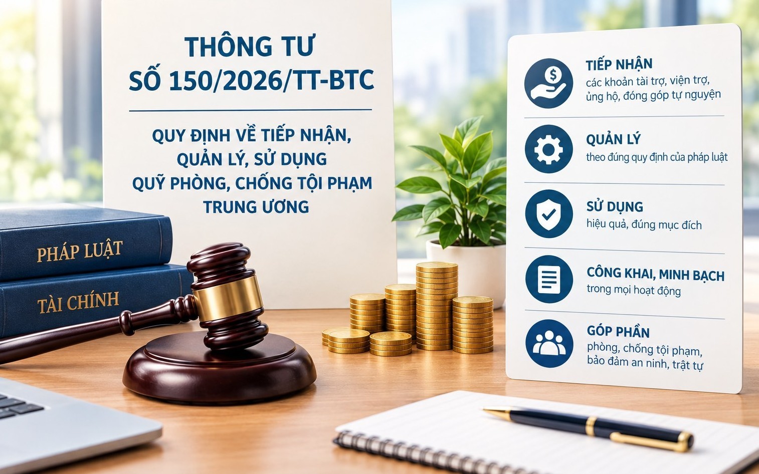 Quy định về tiếp nhận, quản lý, sử dụng Quỹ phòng, chống tội phạm trung ương