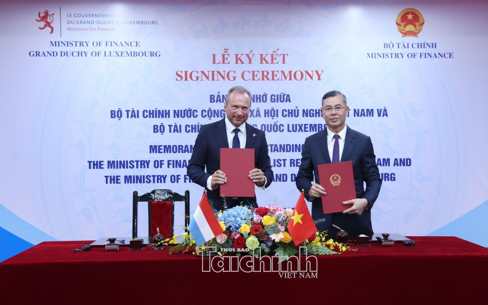 Việt Nam và Luxembourg ký biên bản ghi nhớ hợp tác tài chính