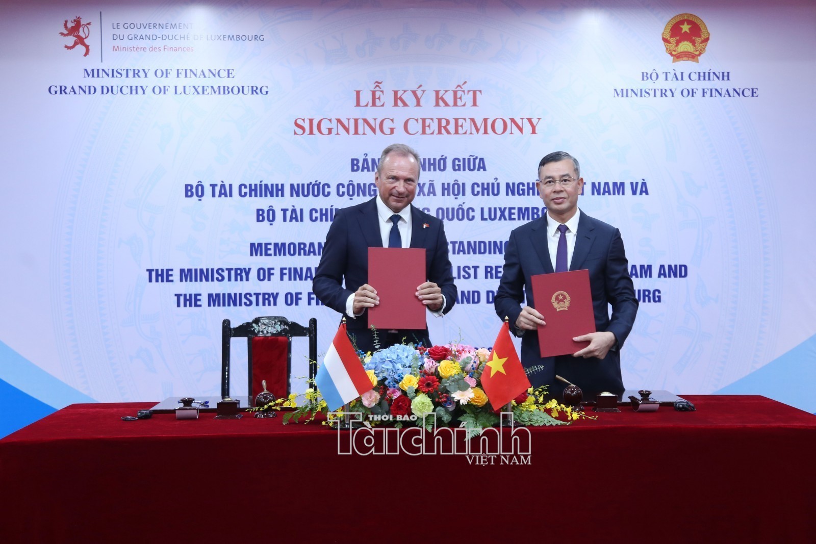 Việt Nam và Luxembourg ký biên bản ghi nhớ hợp tác tài chính
